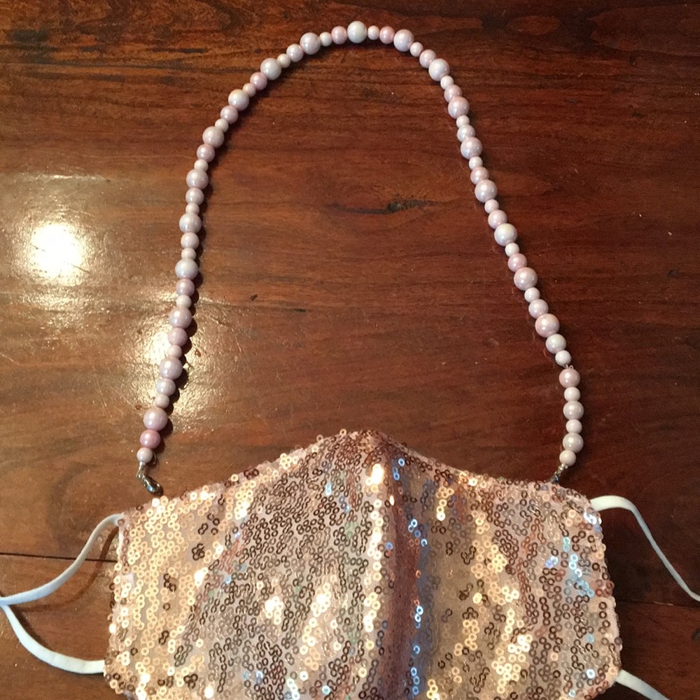 Handcrafted forgetmenot mask/ glasses holder